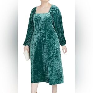 Ava & Viv Women's Plus Size Velvet Long Sleeve Dress, NWT, Size 1X